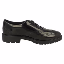Girls Clarks Lace Up Brogue Detailed School Shoes Loxham Brogue Y - Black, UK 6 Child