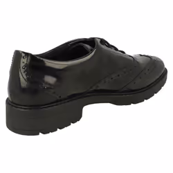 Girls Clarks Lace Up Brogue Detailed School Shoes Loxham Brogue Y - Black, UK 4 Child