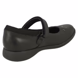 Girls Clarks Star Detailed School Shoes Etch Bright - Black, UK 10 Child - Additional view 2