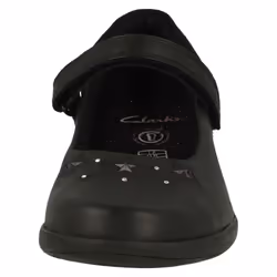 Girls Clarks Star Detailed School Shoes Etch Bright - Black, UK 10 Child - Additional view 4