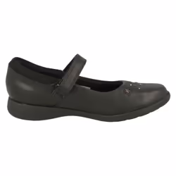 Girls Clarks Star Detailed School Shoes Etch Bright - Black, UK 10 Child - Additional view 5