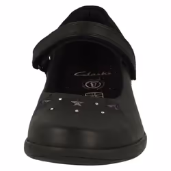 Girls Clarks Star Detailed School Shoes Etch Bright - Black, UK 10.5 Child - Additional view 3