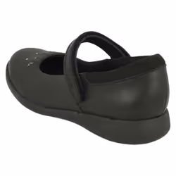 Girls Clarks Star Detailed School Shoes Etch Bright - Black, UK 11.5 Child - Additional view 2
