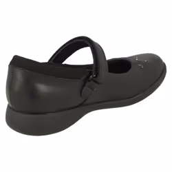 Girls Clarks Star Detailed School Shoes Etch Bright - Black, UK 11.5 Child - Additional view 5