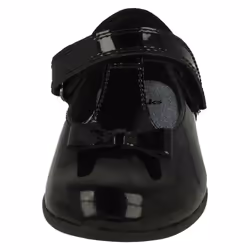 Girls Clarks Bow Detailed School Shoes Scala Hope - Black, UK 1.5 Child