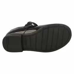 Girls Clarks Bow Detailed School Shoes Scala Hope - Black, UK 9.5 Child