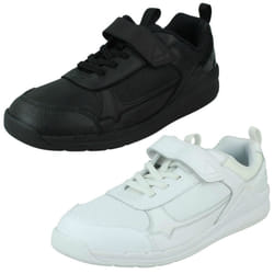 Boys Clarks Lace Detailed Casual Trainers Orbit Sprint Y - Black, UK 3.5 Child