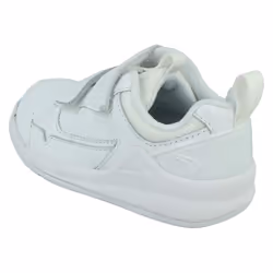 Boys Clarks Hook & Loop Casual Trainers Orbit Sprint - White, UK 10 Child