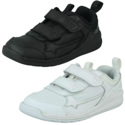 Boys Clarks Hook & Loop Casual Trainers Orbit Sprint - Black, UK 1.5 Child