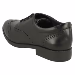 Girls Clarks Lace Up Brogue School Shoes Aubrie Craft Y - Black, UK 4 Child