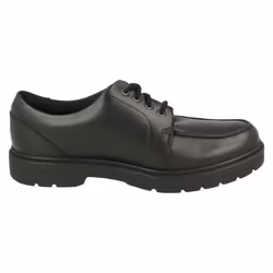 Boys Clarks Lace Up School Shoes Loxham Pace Y - Black, UK 4.5 Child