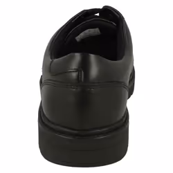 Boys Clarks Lace Up School Shoes Loxham Pace Y - Black, UK 4.5 Child