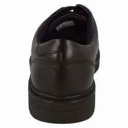 Boys Clarks Lace Up School Shoes Loxham Pace Y - Black, UK 5.5 Child