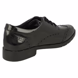 Girls Clarks Lace Up Brogue School Shoes Aubrie Craft Y - Black, UK 4.5 Child