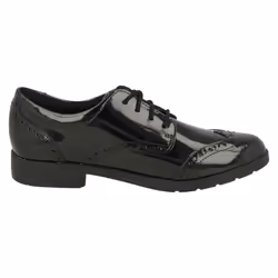Girls Clarks Lace Up Brogue School Shoes Aubrie Craft Y - Black, UK 5.5 Child