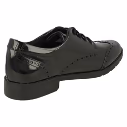 Girls Clarks Lace Up Brogue School Shoes Aubrie Craft Y - Black, UK 5.5 Child
