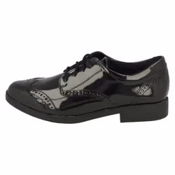 Girls Clarks Lace Up Brogue School Shoes Aubrie Craft Y - Black, UK 3.5 Child
