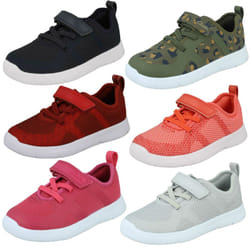 Childrens Unisex Clarks Casual Trainers Ath Flux T - Pink, UK 5.5 Infant