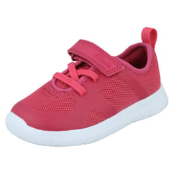 Childrens Unisex Clarks Casual Trainers Ath Flux T - Pink, UK 9.5 Child