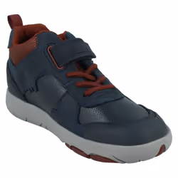 Boys Clarks Casual Hi-Top Trainers Rex Park K - Navy, UK 12 Child