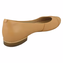 Ladies Clarks Flat Ballerina Shoes Festival Gold - Tan, UK 6.5