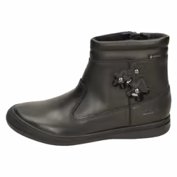 Girls Clarks Flower Detailed Ankle Boots ScooterGoGTX - Black, UK 13.5 Child