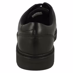 Boys Clarks Lace Up School Shoes Loxham Pace Y - Black, UK 5.5 Child