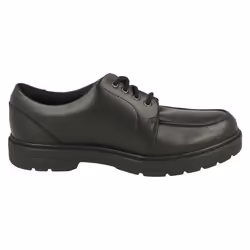 Boys Clarks Lace Up School Shoes Loxham Pace Y - Black, UK 5.5 Child