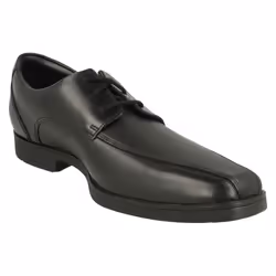 Boys Clarks Lace Up School Shoes Scala Step Y - Black, UK 4 Child