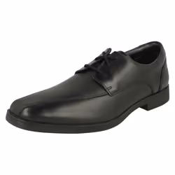 Boys Clarks Lace Up School Shoes Scala Step Y - Black, UK 4.5 Child