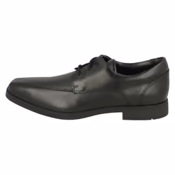 Boys Clarks Lace Up School Shoes Scala Step Y - Black, UK 6 Child