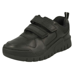 Boys Clarks Bumper Toe School Shoes Scooter Speed - Black, UK 7.5 Infant