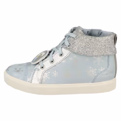 Girls Clarks Frozen Detailed Hi Top Trainers City Ice K - Blue, UK 11.5 Child