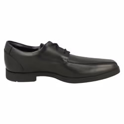 Boys Clarks Lace Up School Shoes Scala Step Y - Black, UK 5 Child