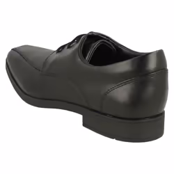 Boys Clarks Lace Up School Shoes Scala Step Y - Black, UK 7.5 Child