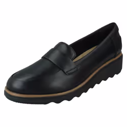 Ladies Clarks Casual Slip On Shoes Sharon Gracie - Burgundy, UK 4