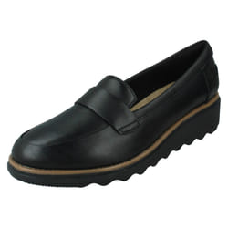 Ladies Clarks Casual Slip On Shoes Sharon Gracie - Burgundy, UK 4