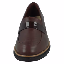 Ladies Clarks Casual Slip On Shoes Sharon Gracie - Burgundy, UK 5