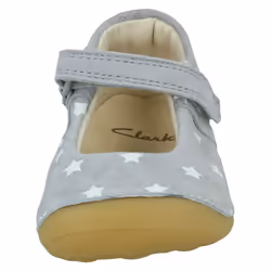 Girls Clarks Casual First Shoes Tiny Mist - Grey, UK 5 Infant