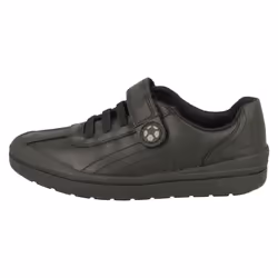 Boys Clarks Football Detailed School Shoes Rock Pass - Black, UK 9 Child