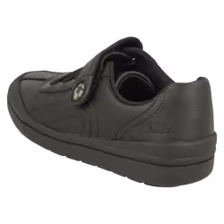 Boys Clarks Football Detailed School Shoes Rock Pass - Black, UK 9.5 Child