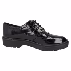 Ladies Clarks Chunky Sole Brogues Witcombe Echo - Black, UK 8