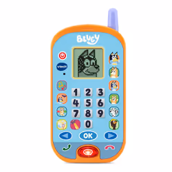 VTech Bluey Ring Ring Learning Phone, Official Bluey Toy, Interactive Role Play Phone, Toy Phone With Voice Activation, Games ...