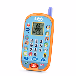 VTech Bluey Ring Ring Learning Phone, Official Bluey Toy, Interactive Role Play Phone, Toy Phone With Voice Activation, Games & Numbers, Educational