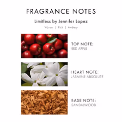 Jennifer Lopez Limitless Perfume  Eau De Parfum Spray 1.0 Fl Oz (30 ml) Vibrant Woody Amber Womens Perfume  Notes of Red Apple  Jasmine & Palo Santo
