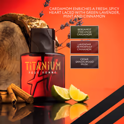 Titanium Pour Homme Men's Eau De Toilette 75ml Spray. Perfume For Men, Oriental Fragrance For Men, Woody Mens Perfume, Mens Fragrance - Genuine Daniel