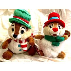 Chip Dale Christmas holiday soft plush doll toy new tagged