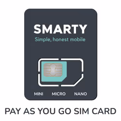 A SMARTY pay as you go SIM card now gives you more freedom than ever! Enjoy the flexibility of a pay as you go SIM with all t ...