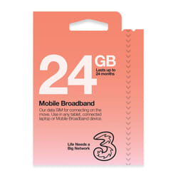 Pay As You Go Mobile Broadband 24 GB data SIM