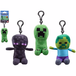 Minecraft 13cm Plush Character Clip On (Styles Vary)